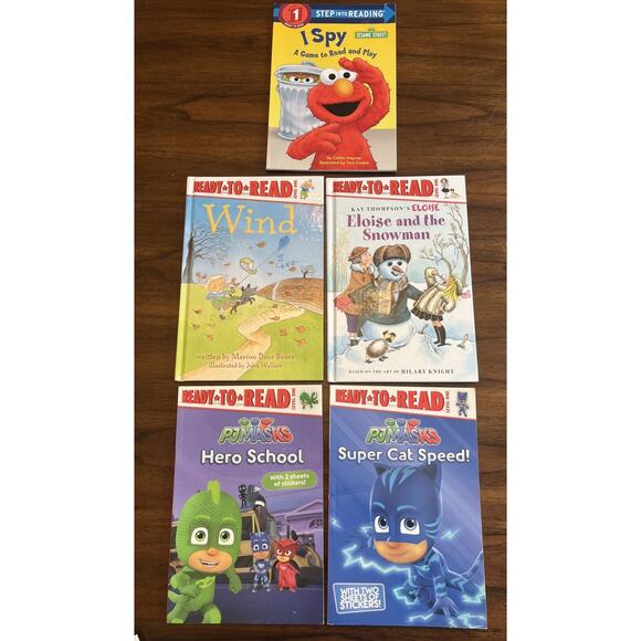 Lot Of 10 Ready To Read Books 5 Level I & 5 Level II, Peanuts PJ Masks Eloise + - Picture 2 of 7